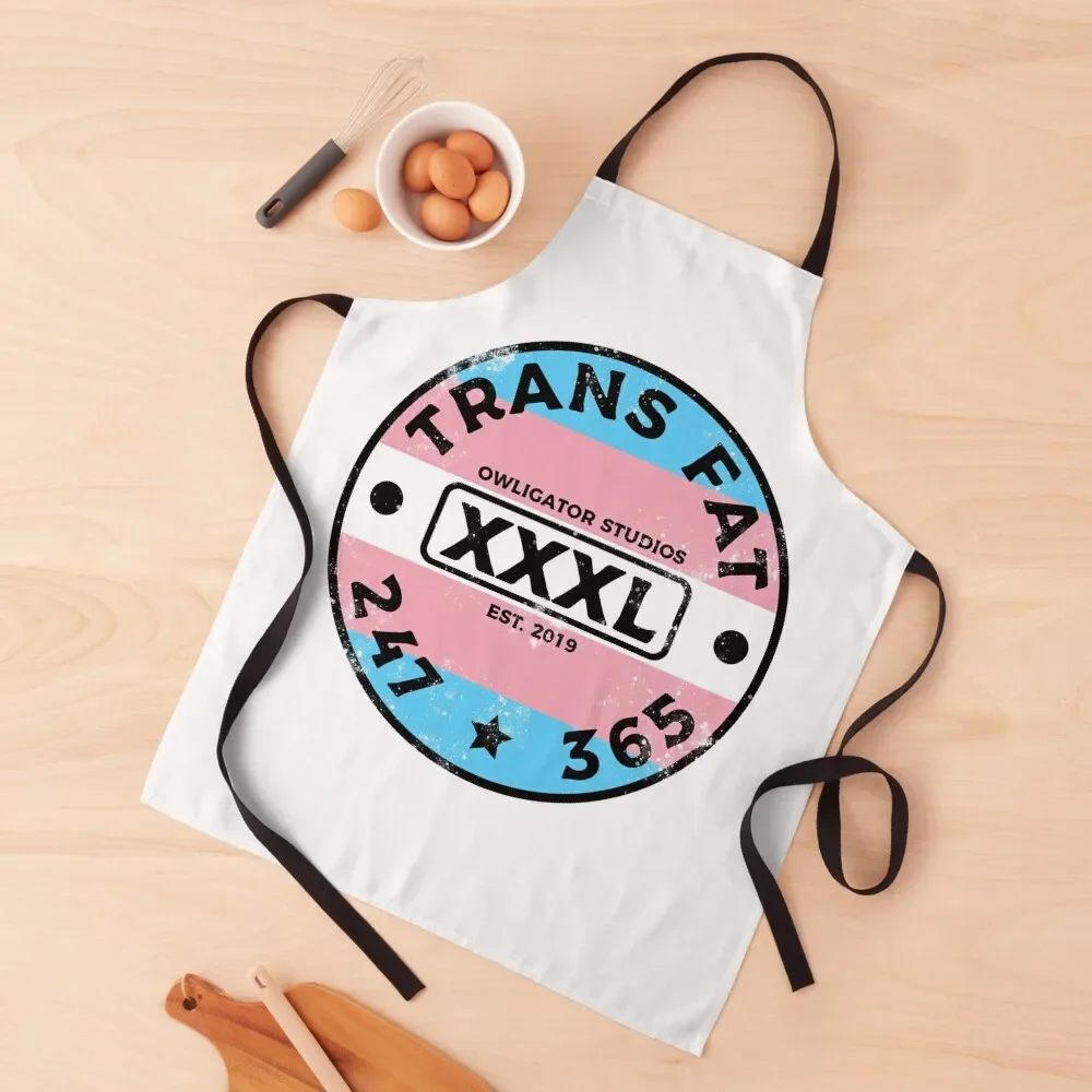 

TransFat Logo - Trans Flag Apron New year's Kids Customizable Woman Home Utensils Apron