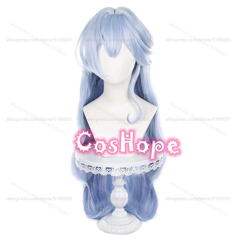 

HSR Robin Косплей Парик 95 см Длинные Вьющиеся Волосы Синий Многослойный Парик Градиента Косплей Аниме Косплей Парики Термостойкие Синтетические Парики