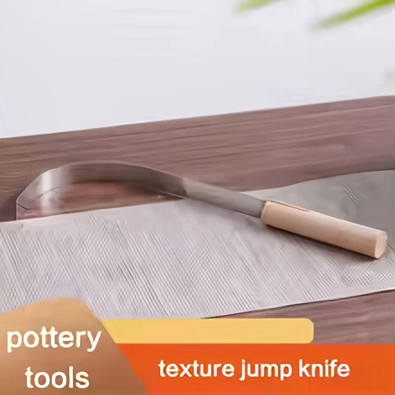 Stainless Steel Jump Knife Edge Trimming Tools Bending Embryo Pottery Making Tool Edge Trimming Clay Sculpture Tool