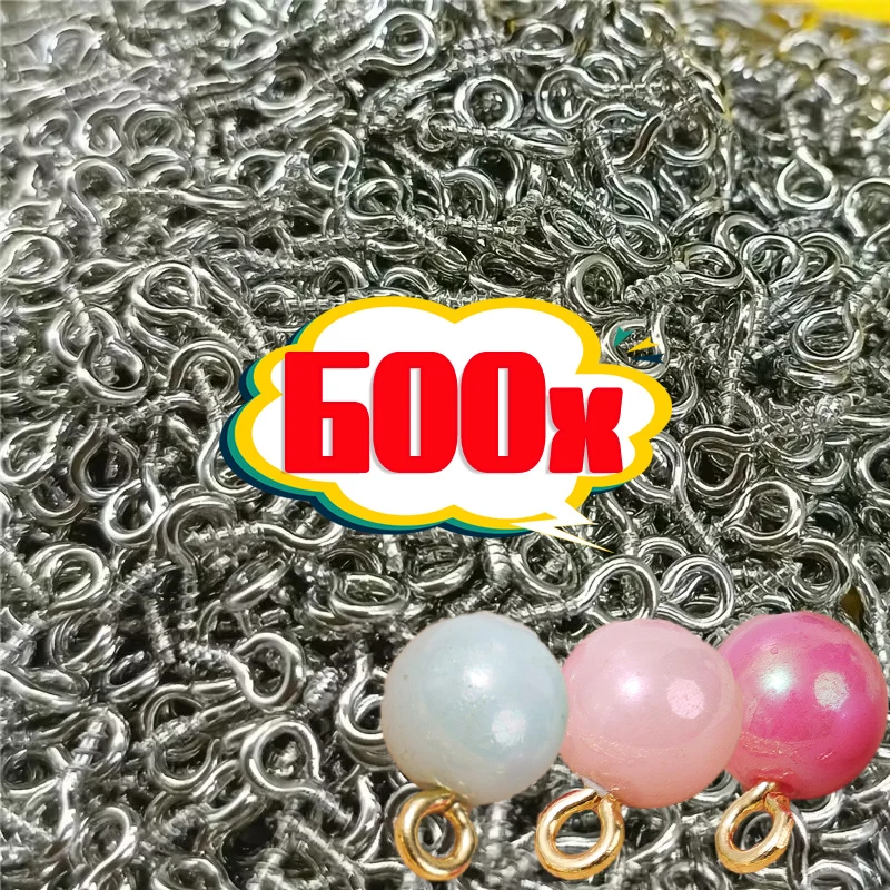600 قطعة دبابيس عين صغيرة صغيرة لصنع المجوهرات المعلقات بها بنفسك النتائج مجوهرات اليدوية الفولاذ المقاوم للصدأ المسمار عيون الخيوط هوك #1