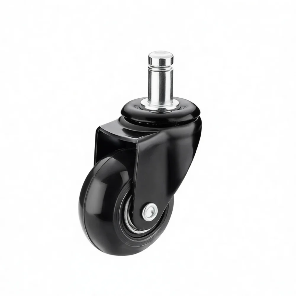 Silent Moving Swivel Casters 3 Inch PU Wheels Office Chair Replacement Hardware Furniture Smooth Rolling Floor Friendly