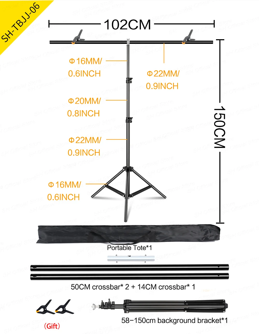 SH 200cmX200cm T-shape Backdrop Stand Photo Background For Photo Studio Photography Green Screen Chromakey