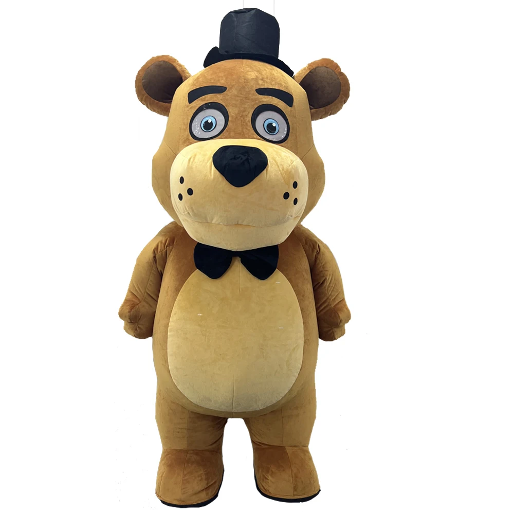 SAYGO-Fato inflável de mascote Freddy Bear adulto, Fato Cosplay de Urso Marrom, Interpretação, Traje de Vestir, Festa de Carnaval, 2m