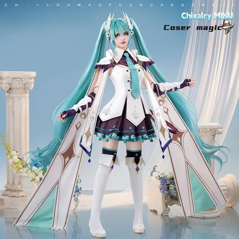 أنيمي M i COS k u تأثيري الفروسية فارس الخيال فستان أنثى هالوين زي