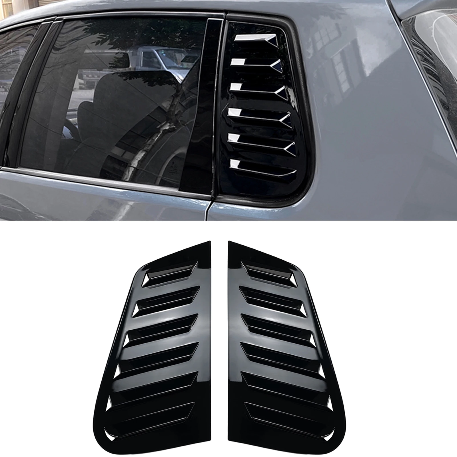 

For Volkswagen VW Polo MK4 9N3 Facelift 9N 2001-2009 Hatchback Rear Window Louver Shutter Cover Trim Windshield Shade