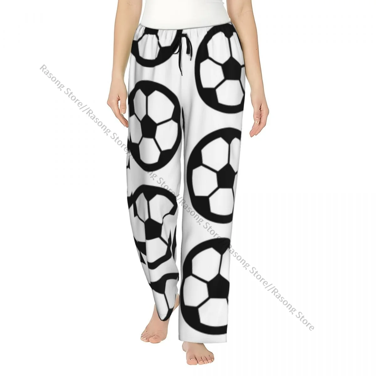 

Pajama Pants for Women Football Soccer Pattern Sleep Bottoms Home Loungewear