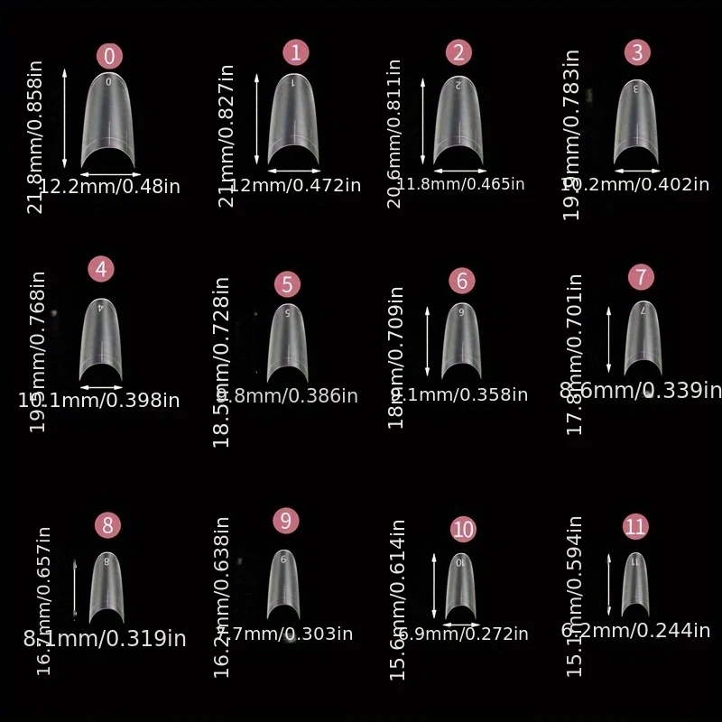 Medium Oval Nail Tip, 320 Pieces Soft Gel X Nail Tip Oval Round Matte Transparent Fake Nail Half Coverage Acrylic Fake Nail Tip