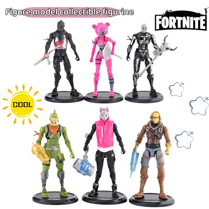 

Fortnite Sky Fox New Creative Personality Hand-made Doll Model High Color Value Animation Cartoon Home Desktop Decoration Gift
