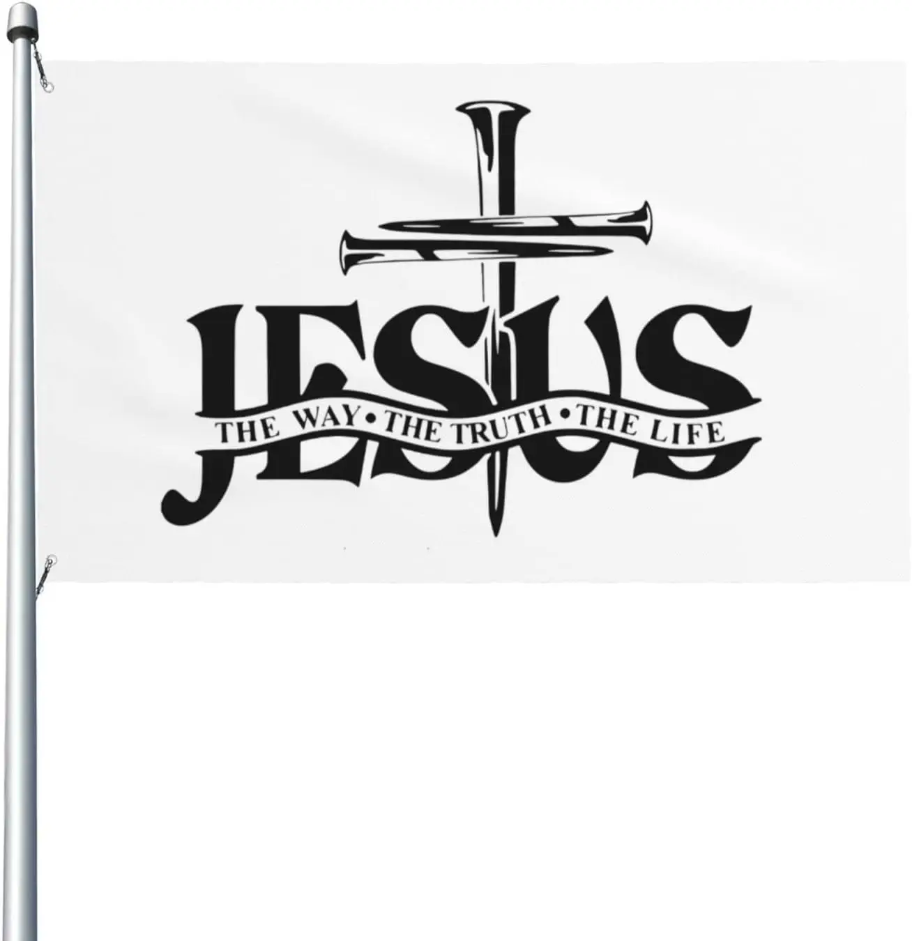 Flagicts 100% Polyester Jesus The Way, Truth, Life Flag