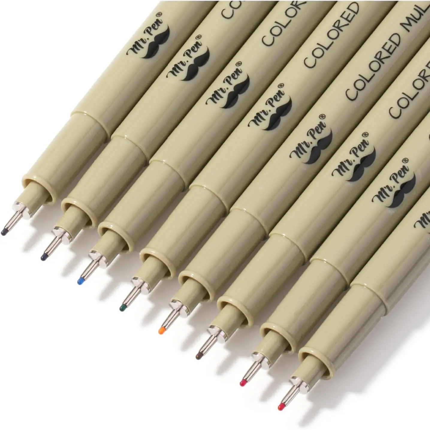 

0.5mm Micro Fine Point Pens, 8 Pack, Colorful Ink, Waterproof, Quick-Dry, No-Smear for Drawing, Sketching, Journaling & Writing