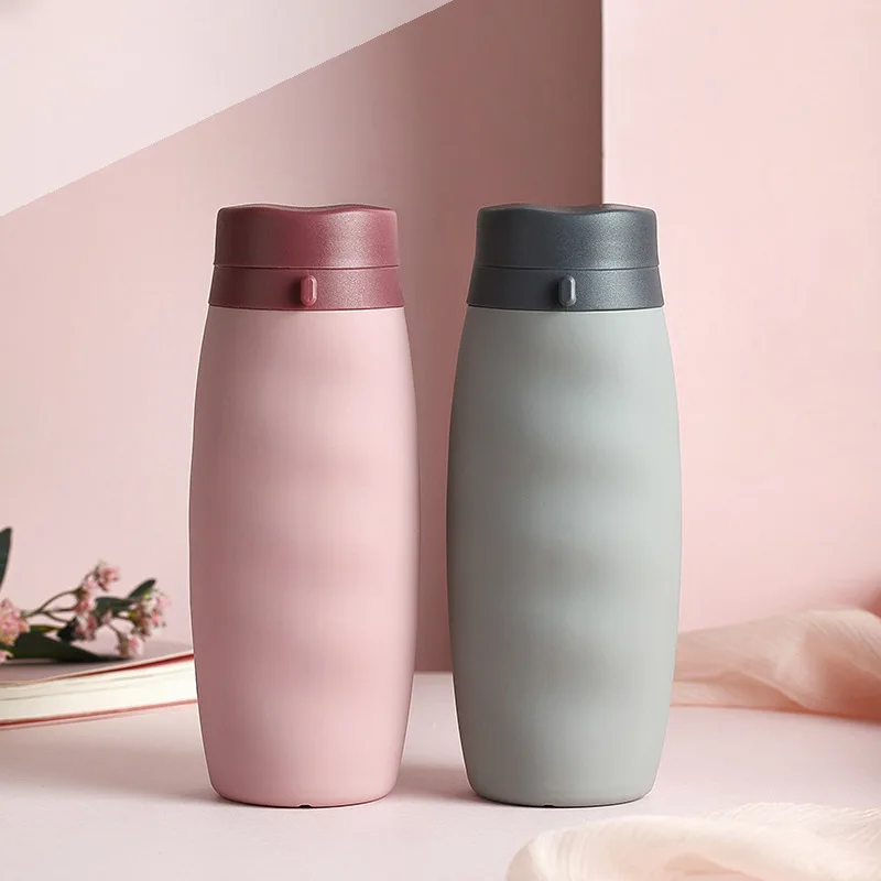 Folding Silicone Water Bottle for Sports, Kettle, High Temperature Resistant, Outdoor Travel, Fitness, 600ml