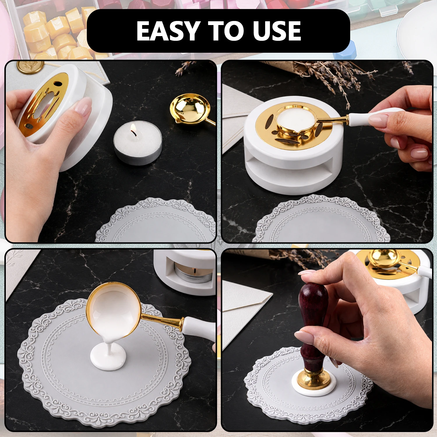Mixed Color Wax Seal Kit Furna - Wax Seal Stamp Set recension och pris