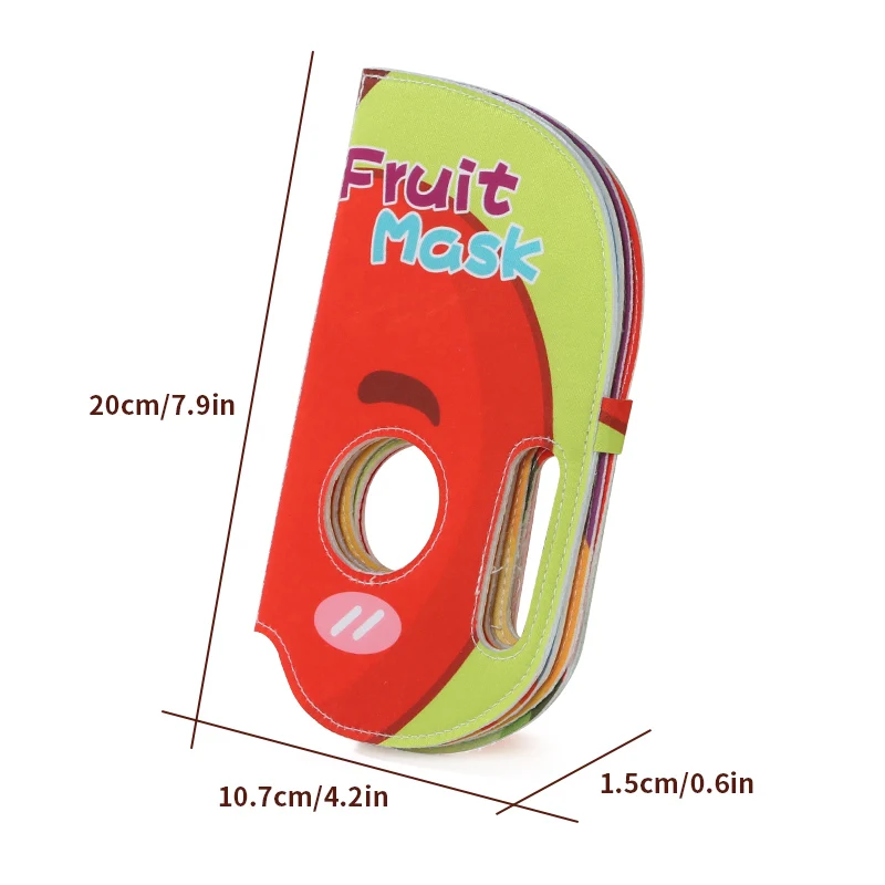 Kinder Stoffbuch Maske Stoffbuch Obst Thema Niedliche Modellierung Baby Spielzeug Charakter Spaß Erfahrung Interaktive Spiele Geburtstagsgeschenk
