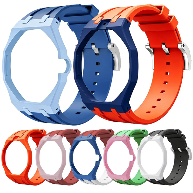Estojo de Relógio em Biocerâmica + Pulseira de Silicone para Kit de Modificação Swatch X AP Royal POP, Acessórios para Troca de Pulseira e Estojo de Relógio