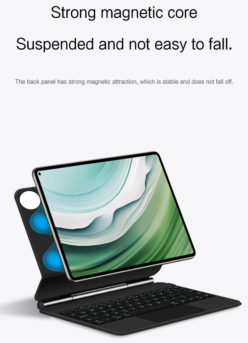 Deutsches MatePad Magic Keyboard Pad-Tastatur für Huawei MatePad Air Pro MateBook E Spanisch, Arabisch, Französisch, Russisch, Koreanisch, Hebräisch, Portugiesisch, Deutsch, HW1, Tastenkombination, Gestensteuerung, Tra