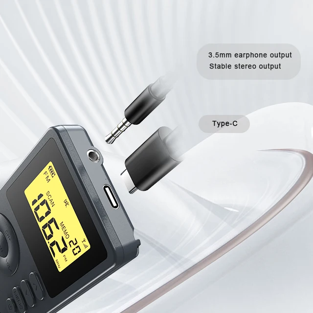 P10 2 Band Radio with Mp3 Player Am/fm Radio Mini Audio Card New Portable Player Walkman Rechargeable Radio