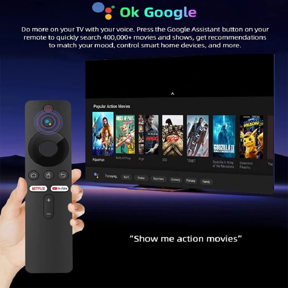 Q10 Smart TV Box Android 14 TV Box Bluetooth 5.4 8GB 128GB Allwinner H313 Dual Wifi 5G Google Assistant Streaming Media Player