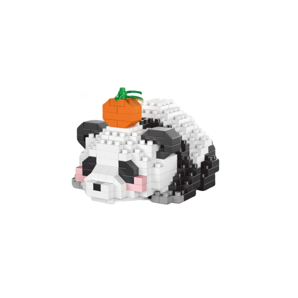 Amusing Panda Shaped Building Blocks Toy Set: Enhance Your Desk Décor and Surprise Panda Enthusiasts Create Your Cute Buddy