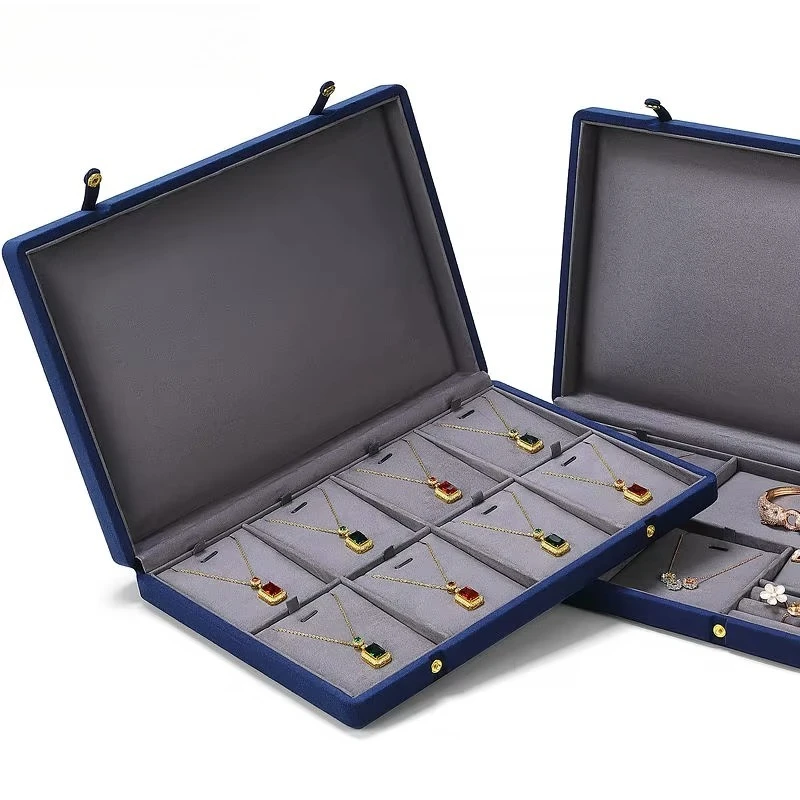 The Blue Jewelry Set box protects and stores your rings, earrings, pendants, gemstones, and jewelry display boxes