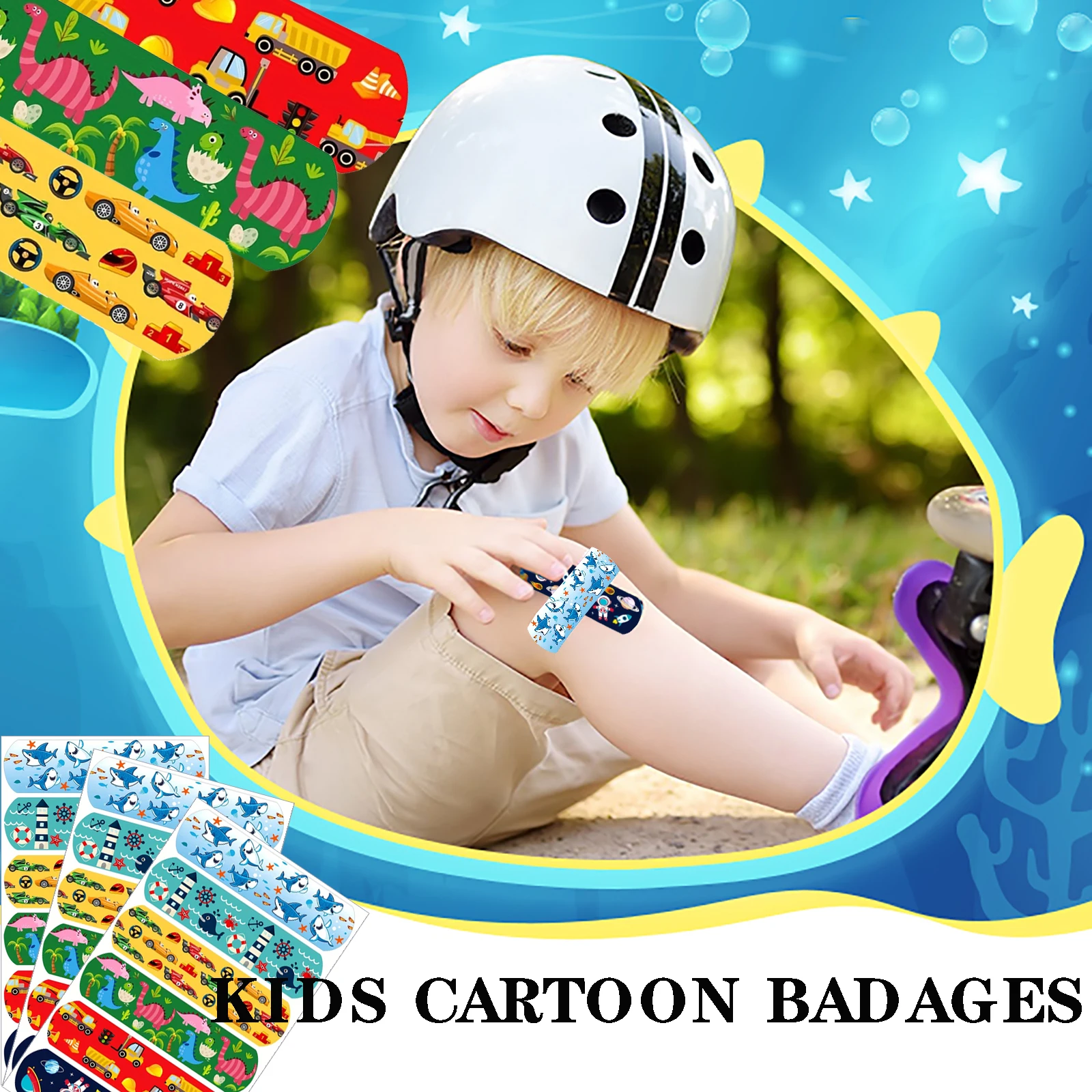 

18/42pcs Kids Cartoon Bandages 6 Styles Flexible Adhesive Patches Breathable Fingertip Providing Gentle Care for Small Wounds