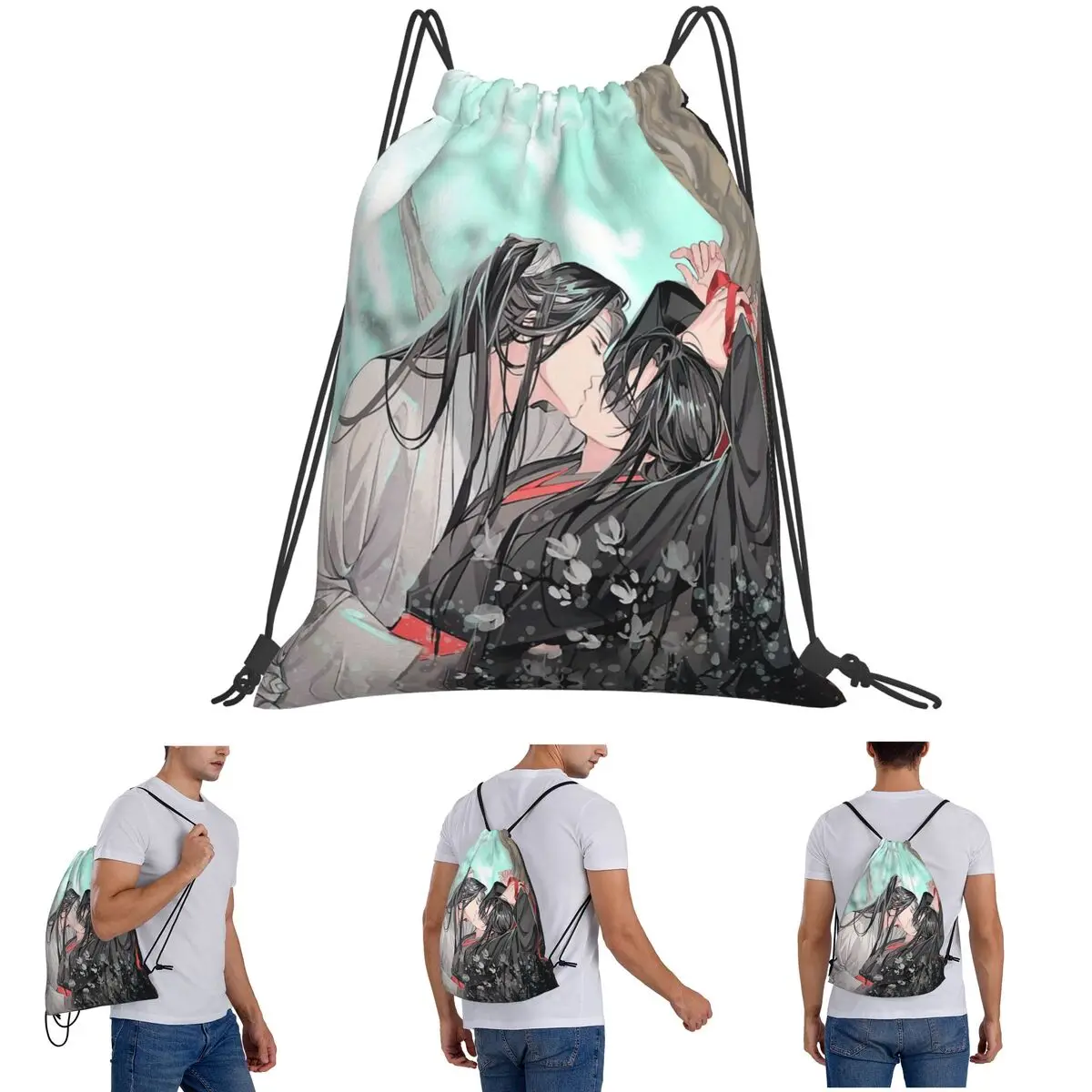 Mo Dao Zu Shi The Grandmaster Of Demonic Cultivation Backpacks Casual Drawstring Bags Sports Bag Book Bags for Unisex Students