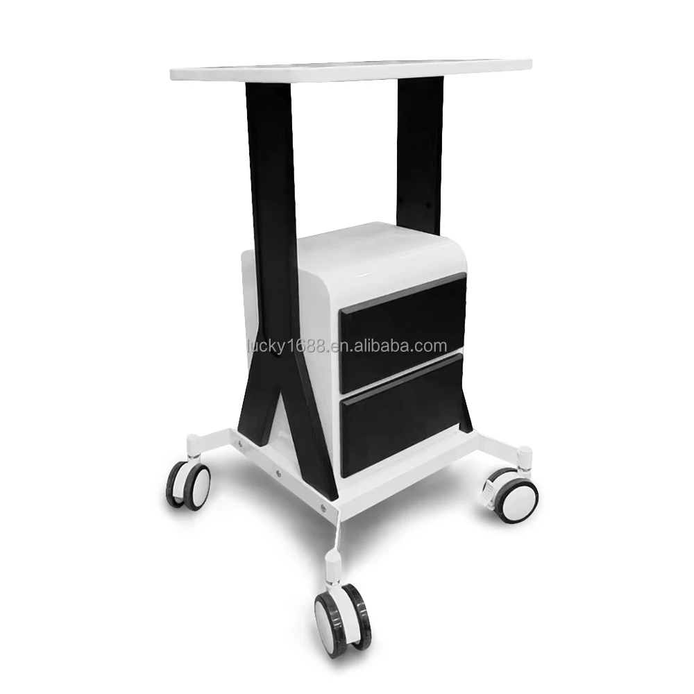 

New Design Commercial Furniture Facial Spa Machine Metal Cart Beauty Salon Trolley With 4 Wheels