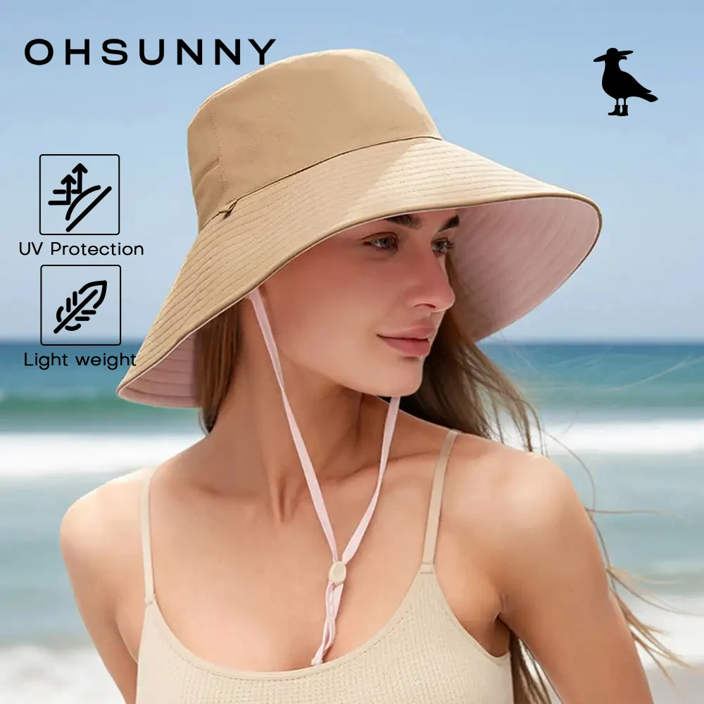 

OHSUNNY Hiking Caps Reversible Sun Protection Bucket Hat UPF50+ UV Defense for All-Day Summer Outdoor