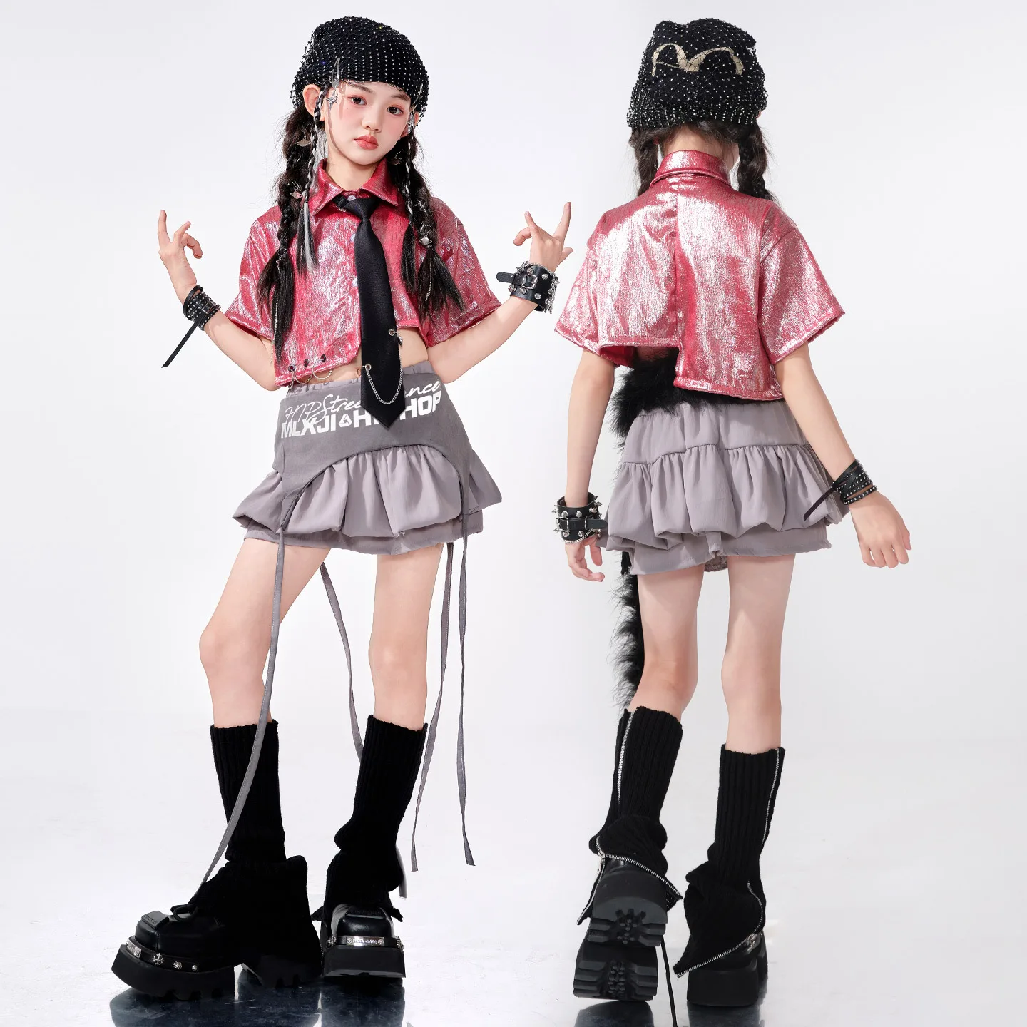 

Костюмы для джазовых танцев для девочек, модные летние наряды для девочек, костюмы для выступлений на подиуме в стиле джаз-стрит-дэнс для девочек