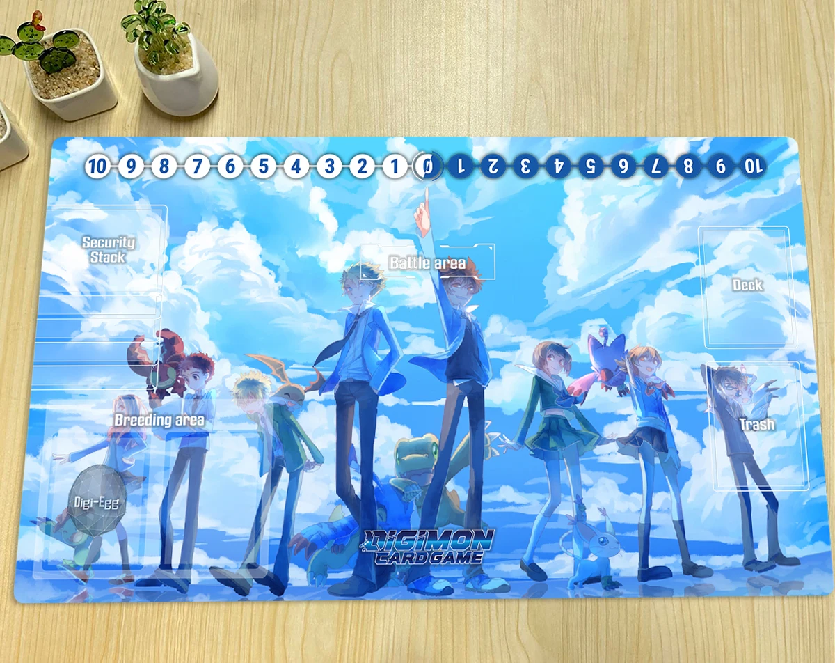 Digimon Playmat Adventure Agumon Tailmon Tamers DTCG CCG Board Game Trading Card Game Mat Anime Mouse Pad Rubber Desk Mat & Bag