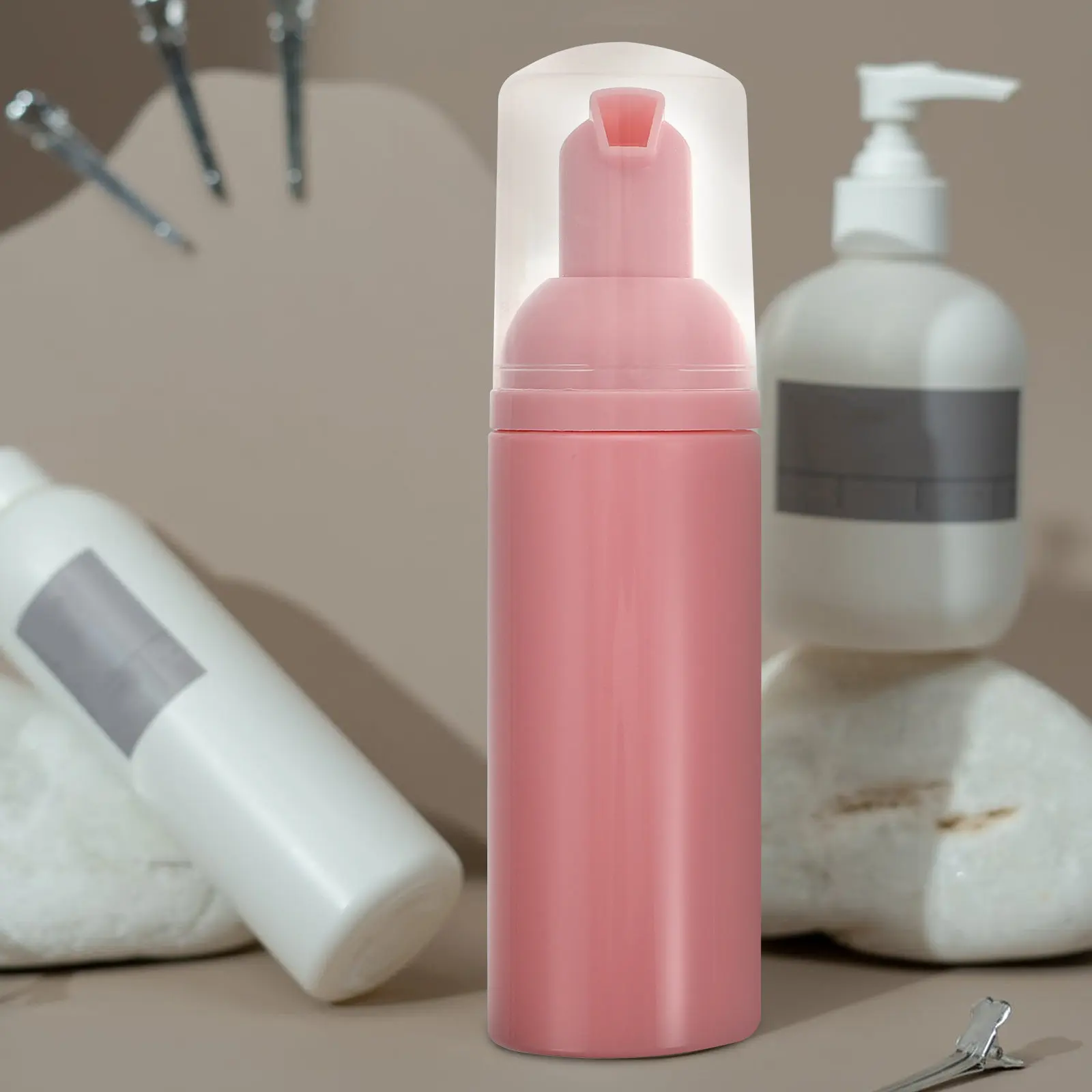 3Pcs Foaming Bottle Press Dispenser Simple Clean Design Reusable Refillable Travel Friendly for Shampoo Body Wash Hand Soap Face