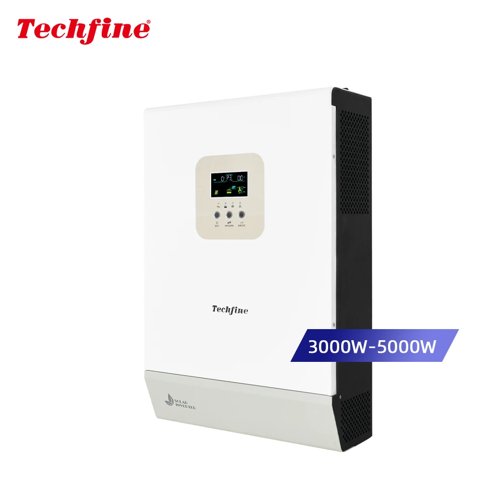 Techfine inverter surya hibrida 5000W 48V, frekuensi tinggi dengan opsi paralel PV 500