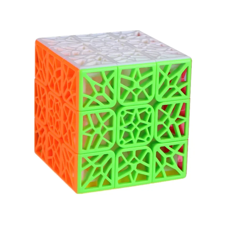 QiYi DNA Concave 3x3 Stickerless Speed Cube  Hollow-out Personality Puzzletoys for Children DNA 3x3x3 Stickerless Cube Toys