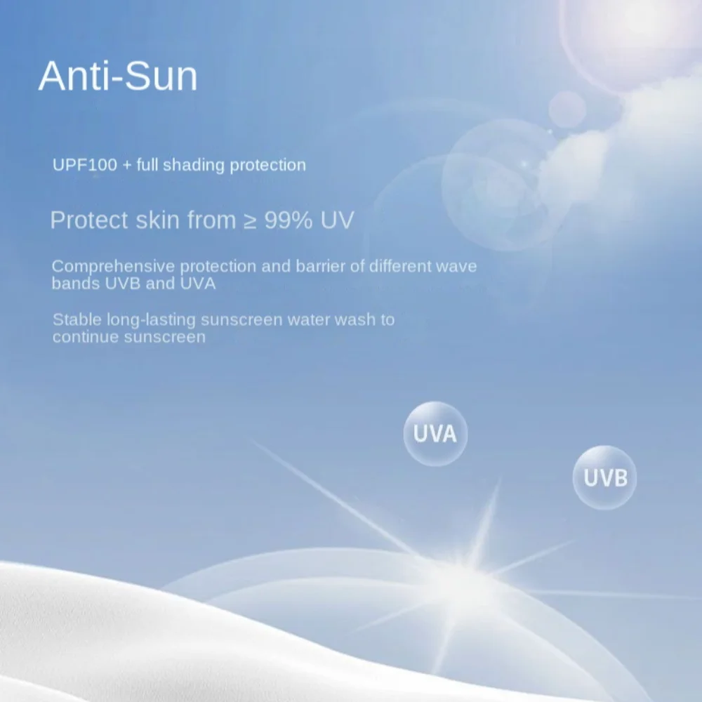 

Fashion Summer Full-Face Sunscreen Veil UPF 50+ Anti UV Ice Silk Face Cover Breathable Outdoor Neck Wrap Cover Cycling
