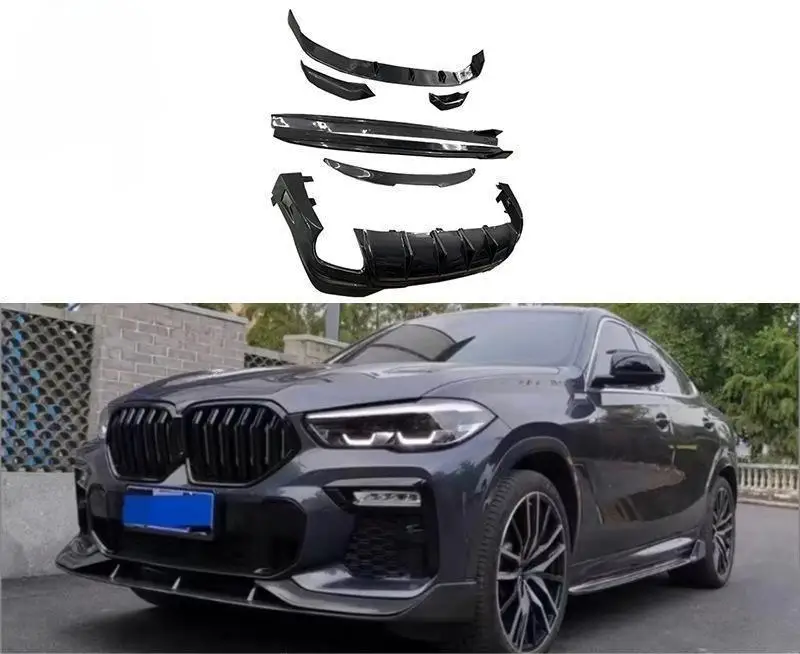 High Quality Dry Or Wet Carbon Fiber Front Lip Rear Lip Spoiler Side skirt Body Kits AC Style Fits For BMW X6 G06 2019-2024