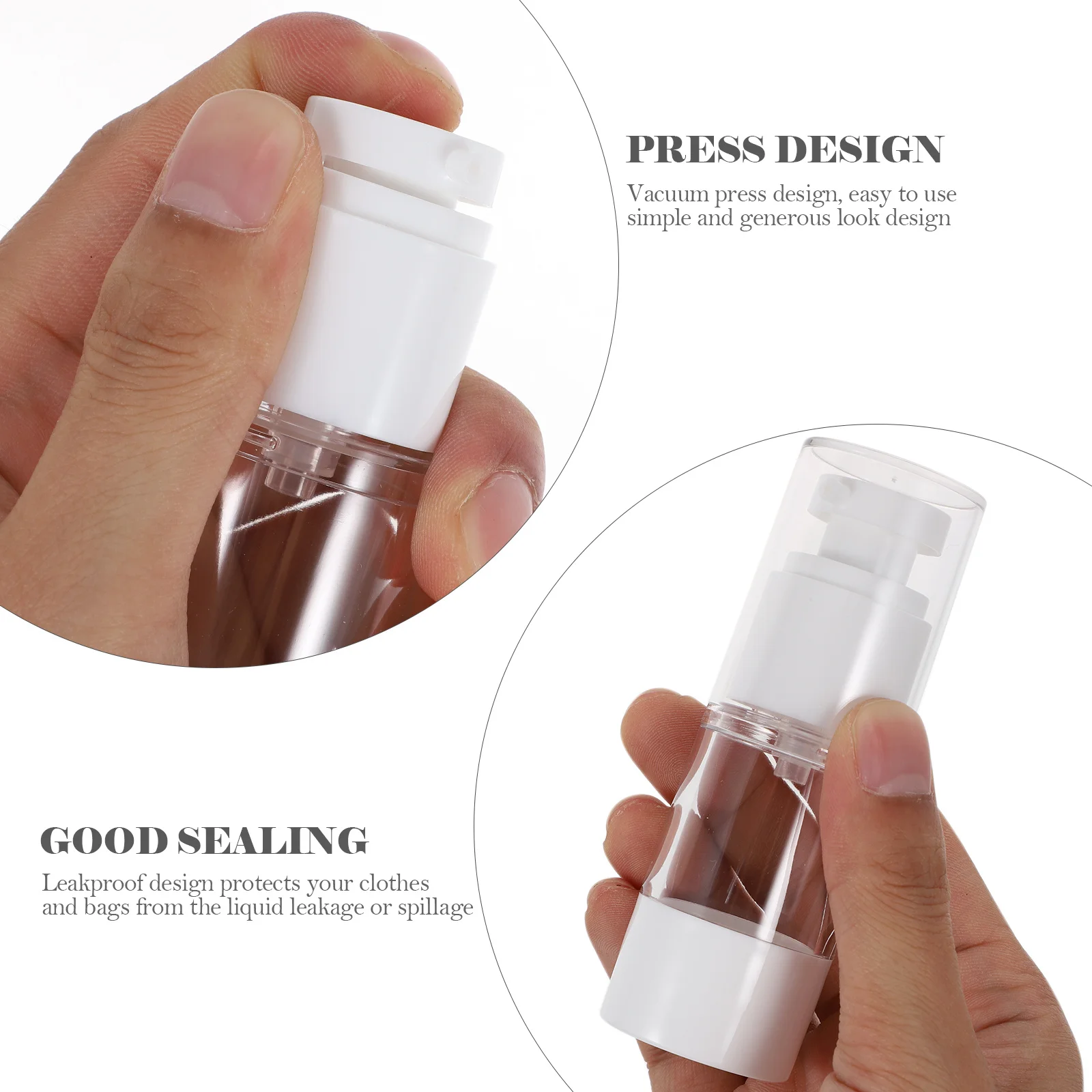 

10 PCS Push Type Travel Size Toiletries As Dispensing Bottles for Liquid Lotions