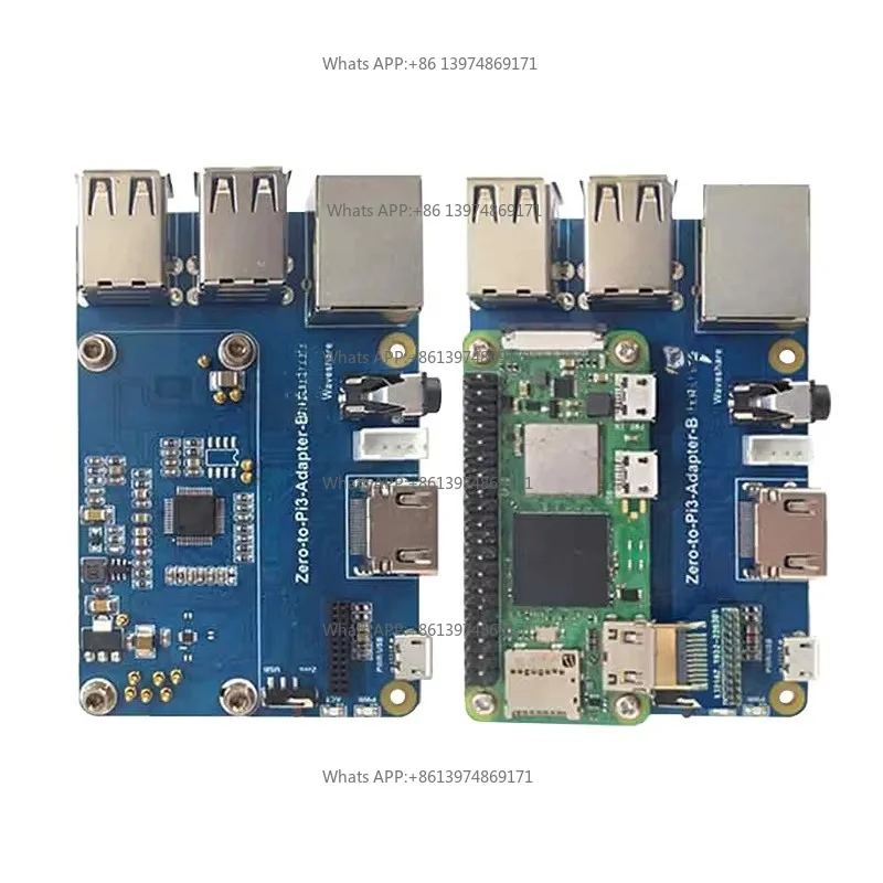 Zero 2W USB 2.0 Hub Expansion Board - 100Mbps RJ45 Ethernet + Audio Jack & Pogo n Power Supply