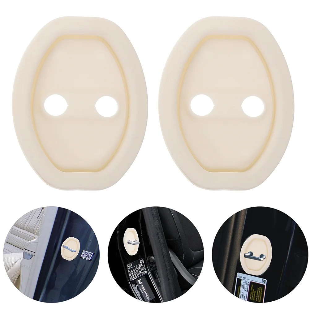 

8Pcs Car Door Lock Silicone Protective Covers Anti-Collision Shock Absorbers Quiet Door Latch Guards Scratch Resistant Interior