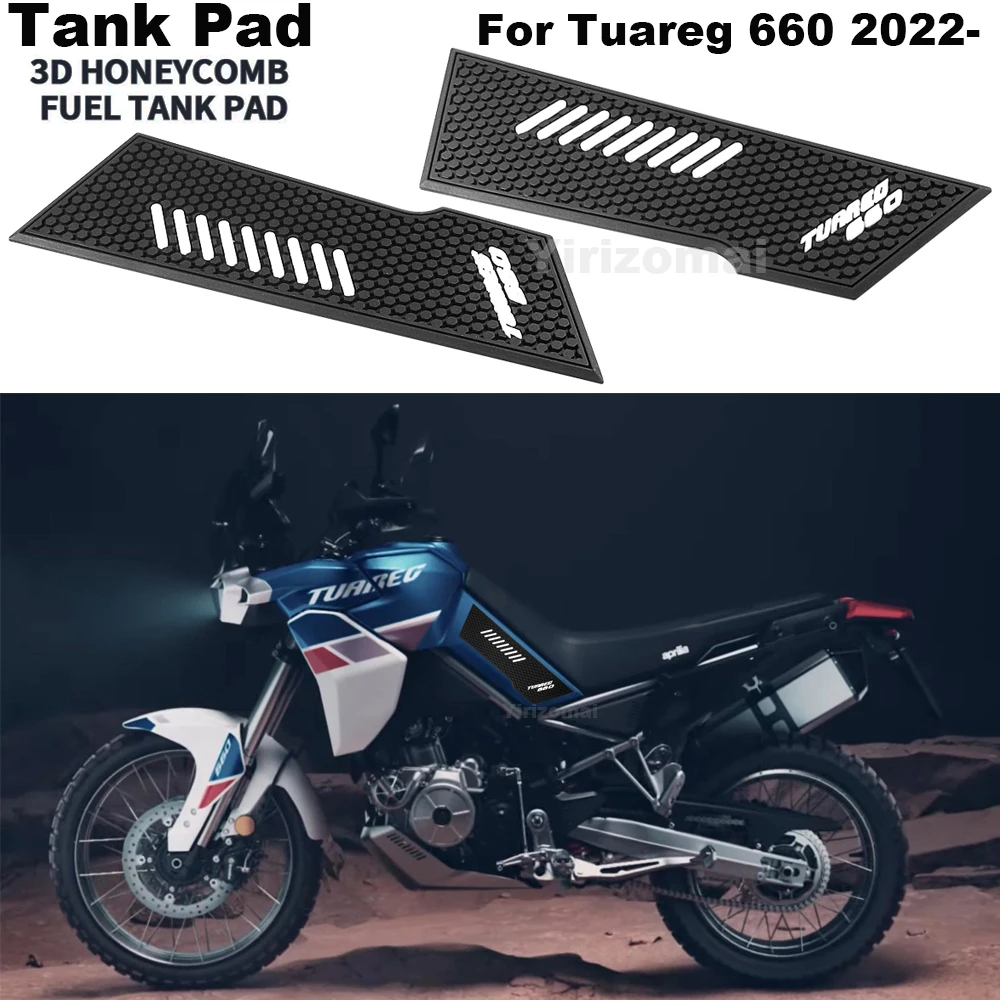 

For Aprilia Tuareg 660 Tuareg660 2022 - Motorcycle Accessories Side Fuel Tank Pads Protector Stickers Knee Grip Traction Pad