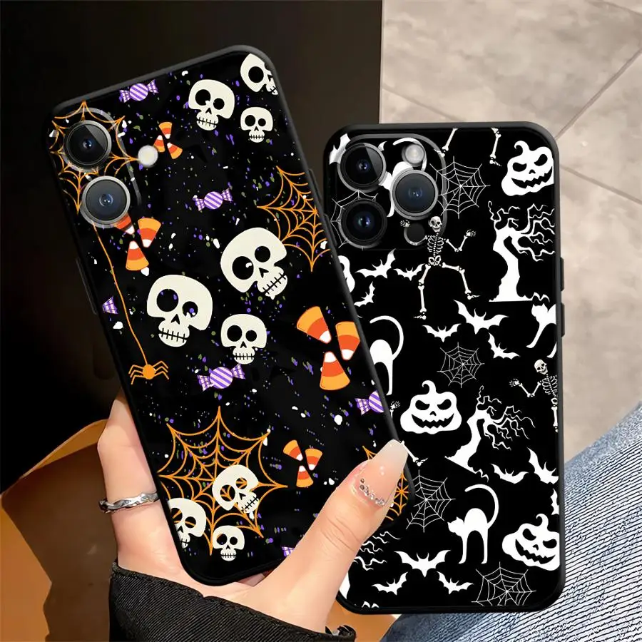 حافظة لهاتف آيفون 12 14 SE 7 8 17Air 15 Plus 17 16 Pro Max 11 13 Mini X XS XR غطاء هاتف خلفي ناعم أشباح الهالوين الرائعة #2