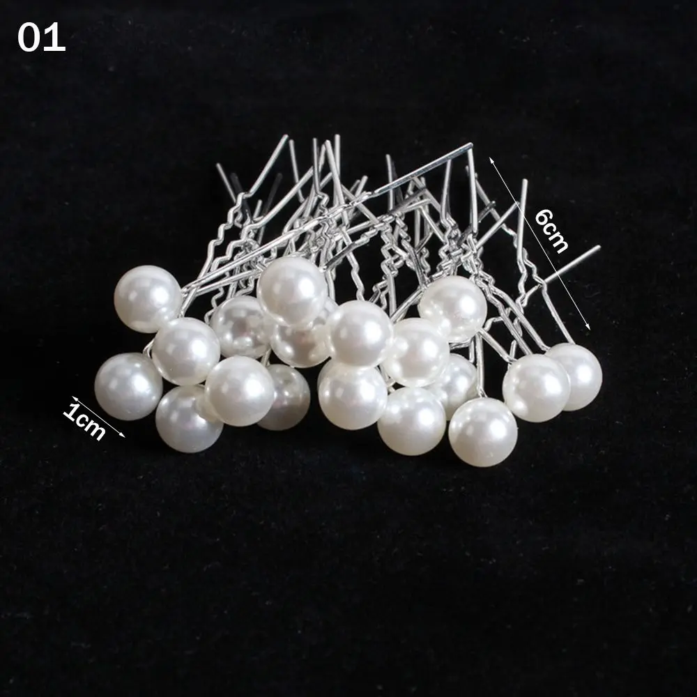 Rhinestone Hair Pins Forks Hair Accessories Bridal Tiara Flower Hairpin Stick Bride Headpiece Bridal Hairpin U Shaped Hair Clip