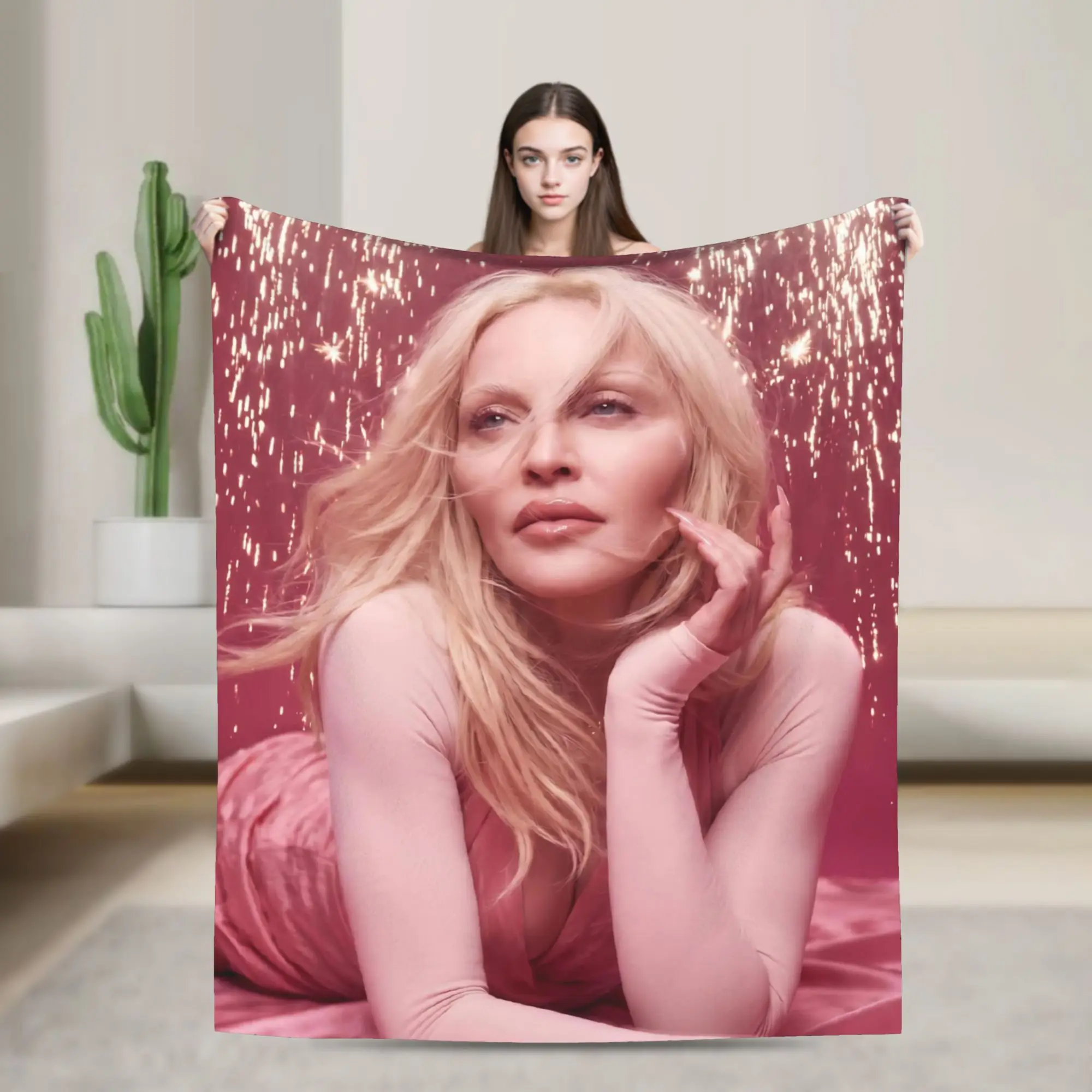 M-Madonna Confessions II Album Blanket Fleece All Season  Breathable Warm Throw Blanket for Home Office Quilt