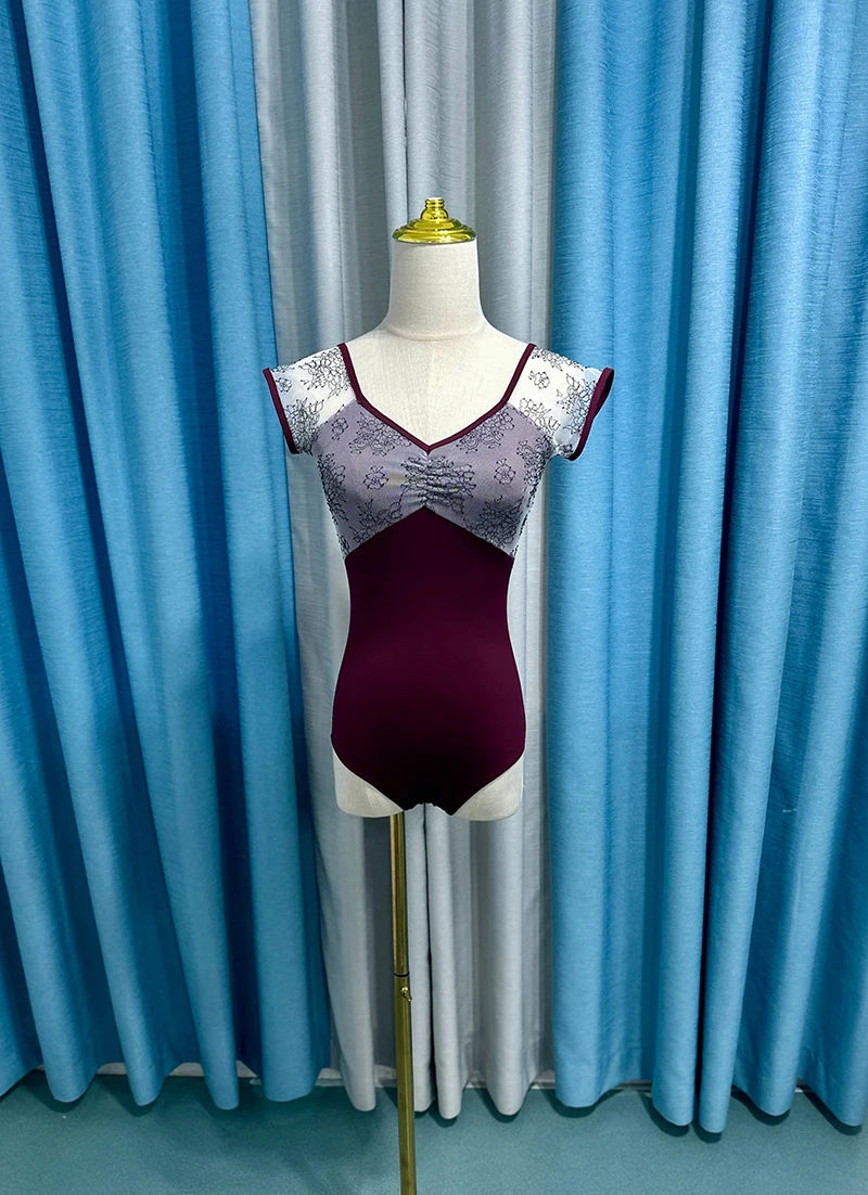 Ballet Dance Leotard  Women New Design Daily Practice Ballet Yoga Dancing Leotards Adult Gymnastics Leotard Dance Coverall image 6