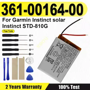 Bilashmart 361 00164 00 BackShell Replacement Battery Garmin Instinct solar Instinct STD 810G Watch Bateria + Free Tools