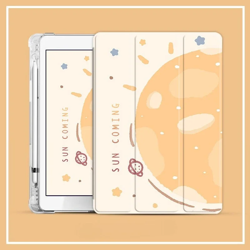 

Чехол-держатель для карандашей для Ipad Air 5-го поколения Air6 5 4 Ipad Mini6 для Samsung Tab S6 Lite 10,4 дюйма Yellow Planet