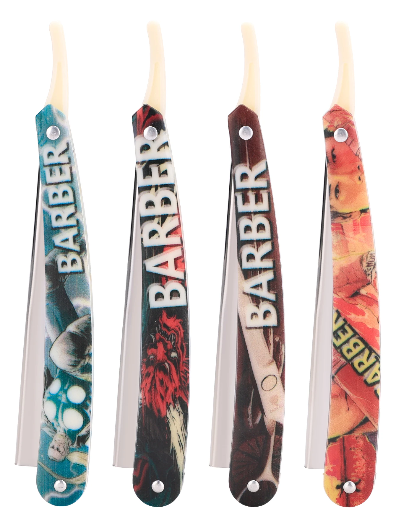 

Stainless Steel Straight Edge Barber Razor - Folding Manual Shaver for Beard Trimming & Facial Hair, Sharp Durable Blades Tool