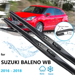 For Suzuki Baleno WB 2016 2017 2018 Front Rear Set Wiper Blades Cutter Boneless Frameless Rubber Cleaning Auto Replacement Parts