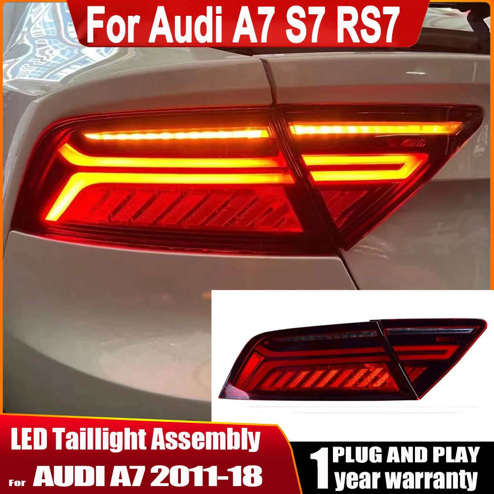 

2PC For Audi A7 S7 RS7 2011-2018 Taillight Modified LED Reversing Lamp Turn Signal Brake Daytime Running Lamps Car Accessories