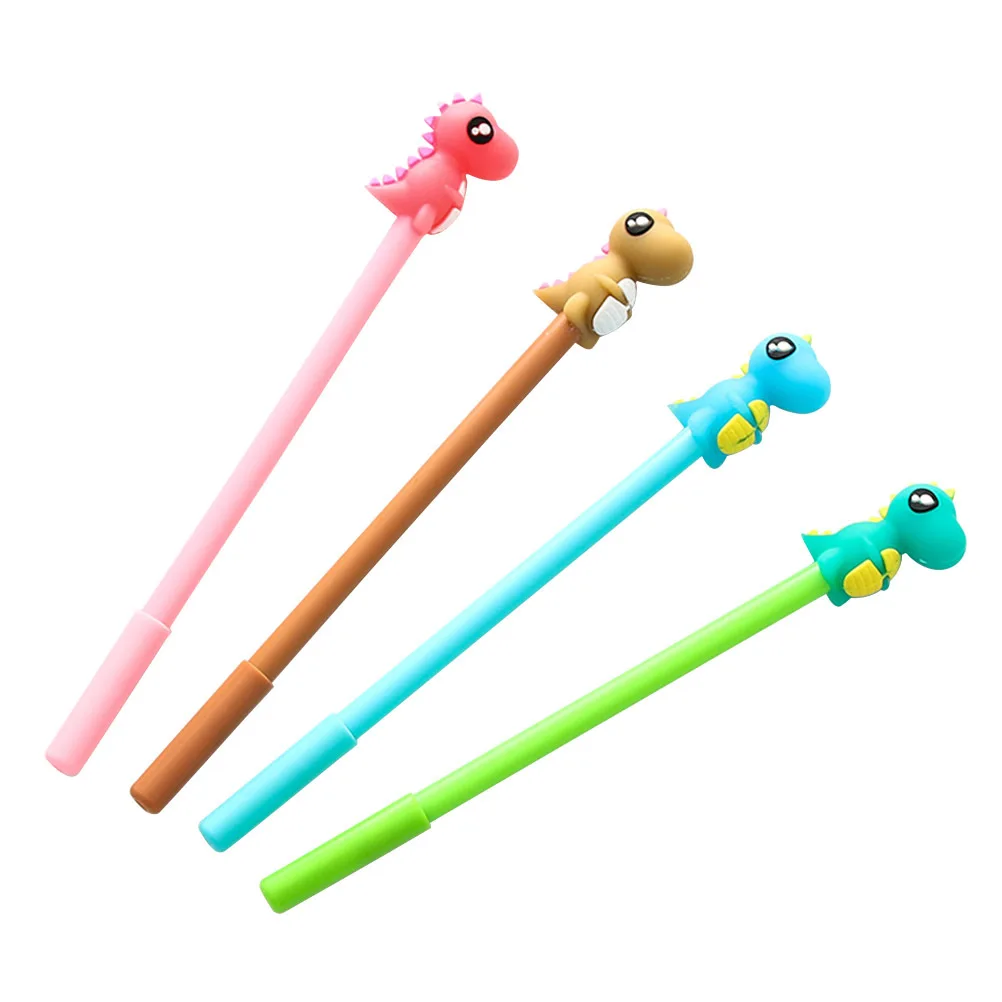 

12Pcs Gel Ink Ballpoint Pens Dinosaur Cartoon Design Smooth Writing School Office Stationery Kids Students Writing Pen Gift