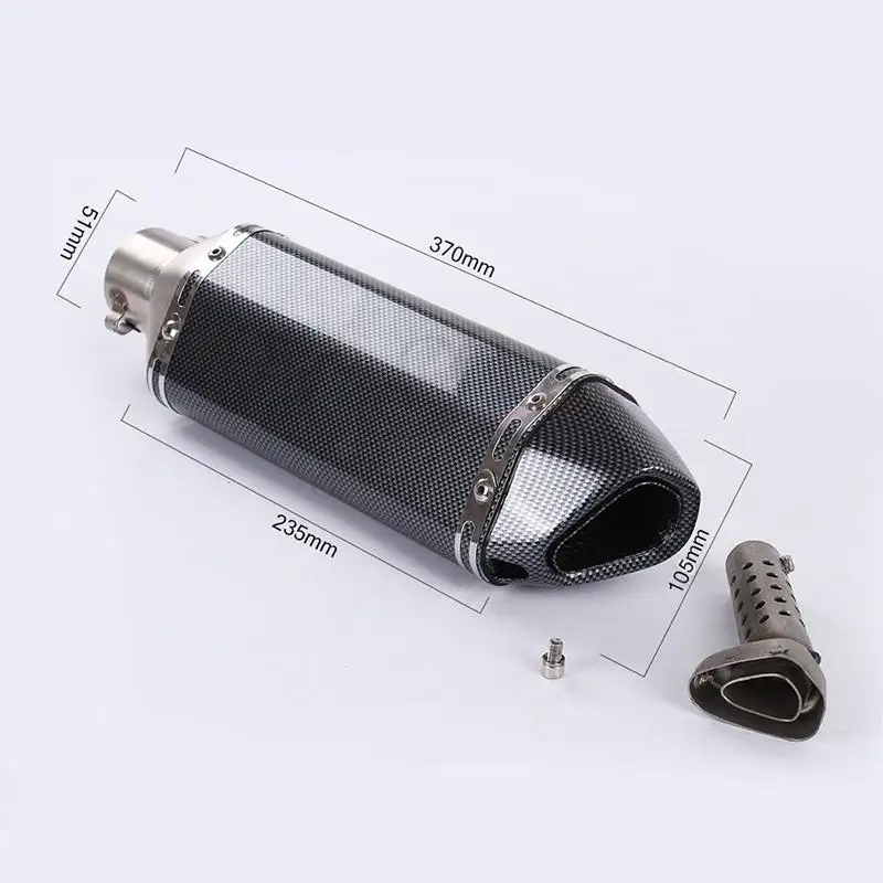 Exhaust Mid Link Pipe Motorcycle Muffler Stainless Steel 51mm Escape Removable DB Killer For BMW C600 SPORT C650GT 2012-2015