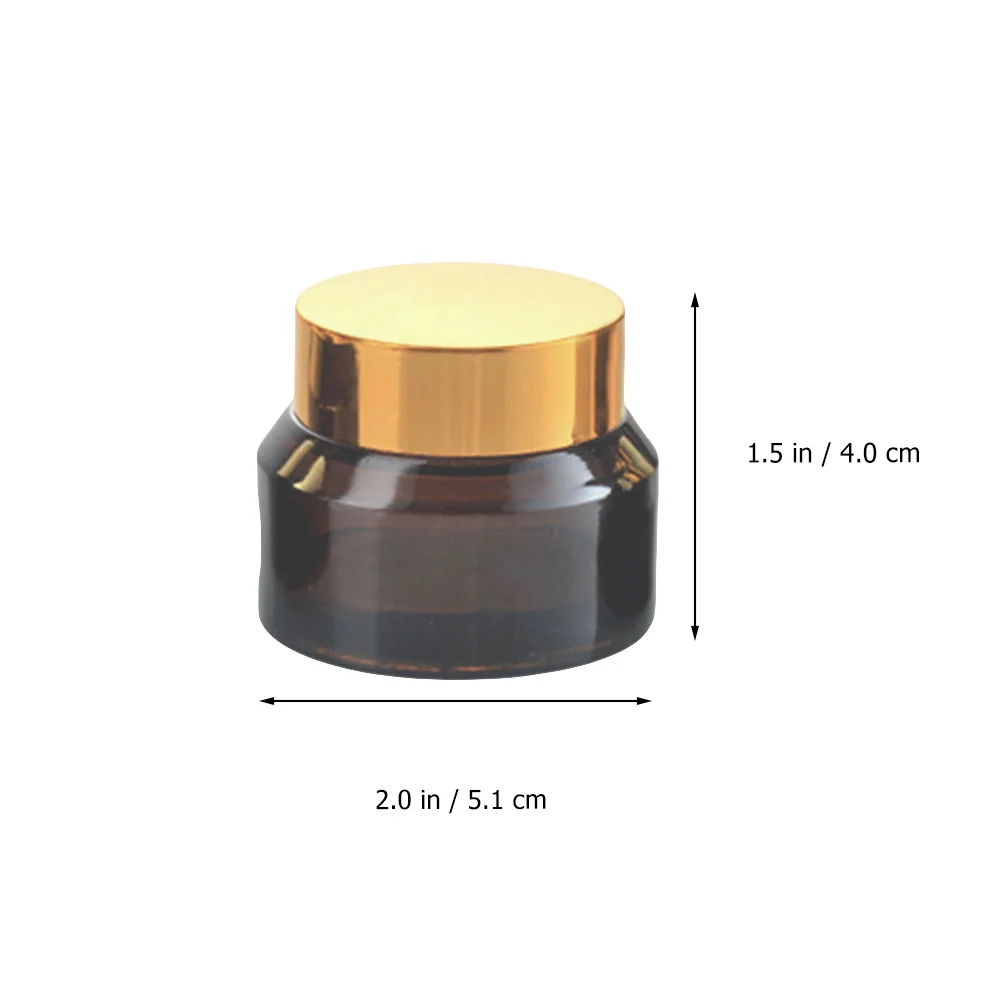 6 Stück kleine Cremetiegel aus Glas, auslaufsicher, nachfüllbar, tragbare Reisebehälter, klare Flaschen für die Haut mit Körperlotion